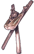 Bondage Nude Crucifixion Sculpture by Leigh HeppellTara !